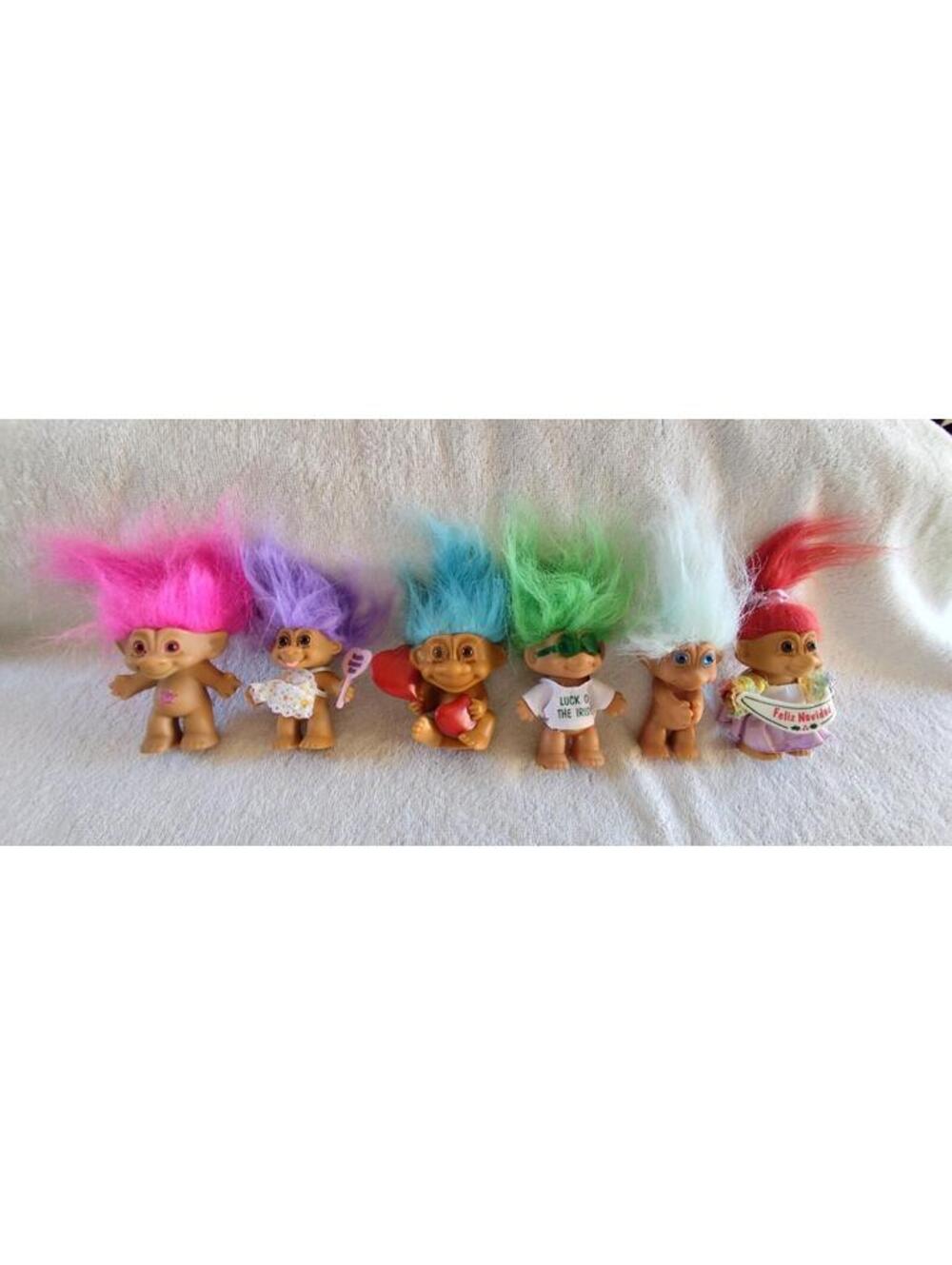 Vintage Russ Trolls Dolls Lot Of 6